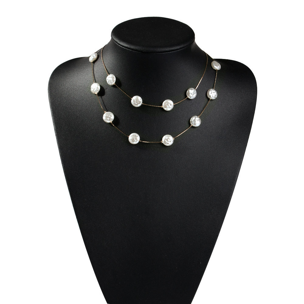 Collar Largo con Perlas Redondas | Diseño Minimalista y Elegante