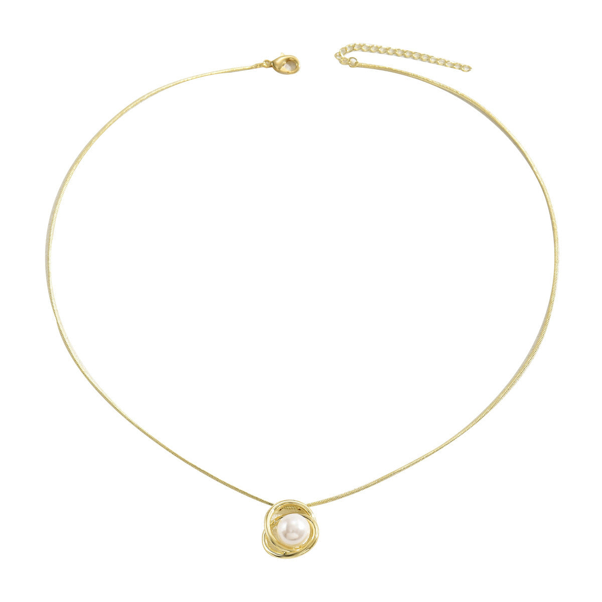 Collar Minimalista con Perla y Cadena Fina – Estilo Elegante en Dorado o Plata
