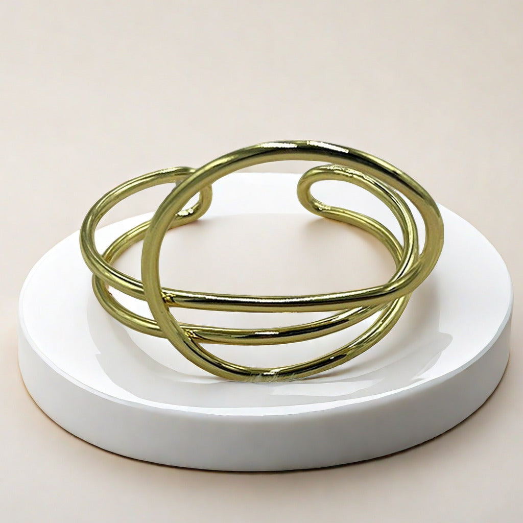 Pulsera Abierta Envolvente Dorada o Plateada