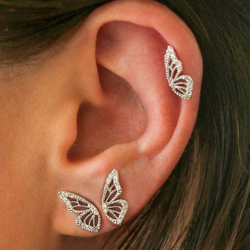 Pendientes Diseño Mariposa - Disponibles en Dorado, Plata y Rosa | Joyería Elegante para Mujeres