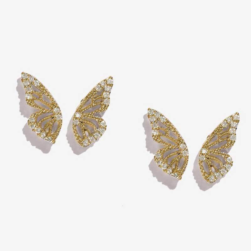 Pendientes Diseño Mariposa - Disponibles en Dorado, Plata y Rosa | Joyería Elegante para Mujeres