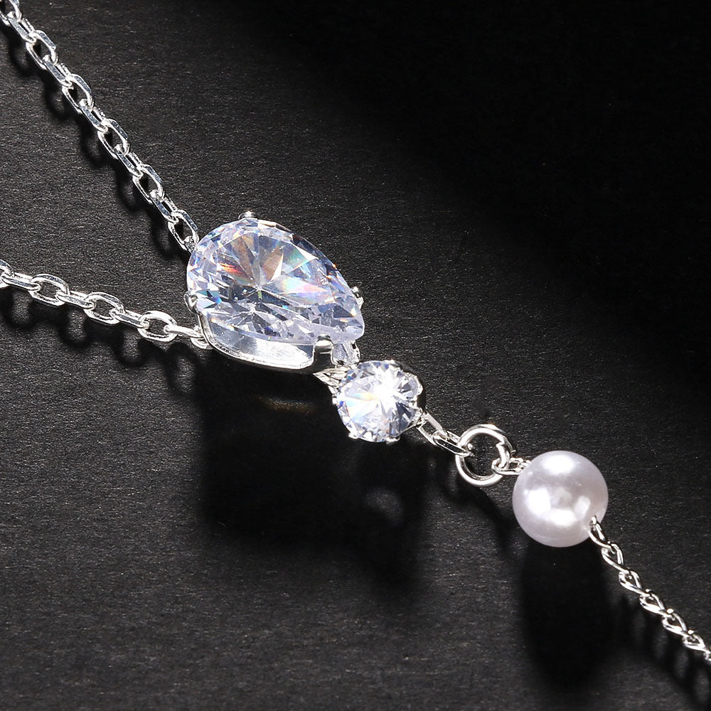 Collar Largo de Espalda con Cristales – Diseño Elegante para Vestidos Abiertos