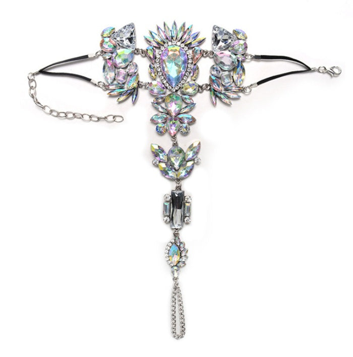 Tobillera de Pedrería Glam para Pies – Estilo Descalzo Elegante