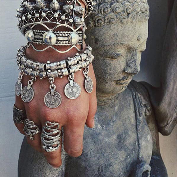 Tobillera Bohemia con Monedas Vintage – Estilo Étnico para Pie y Muñeca