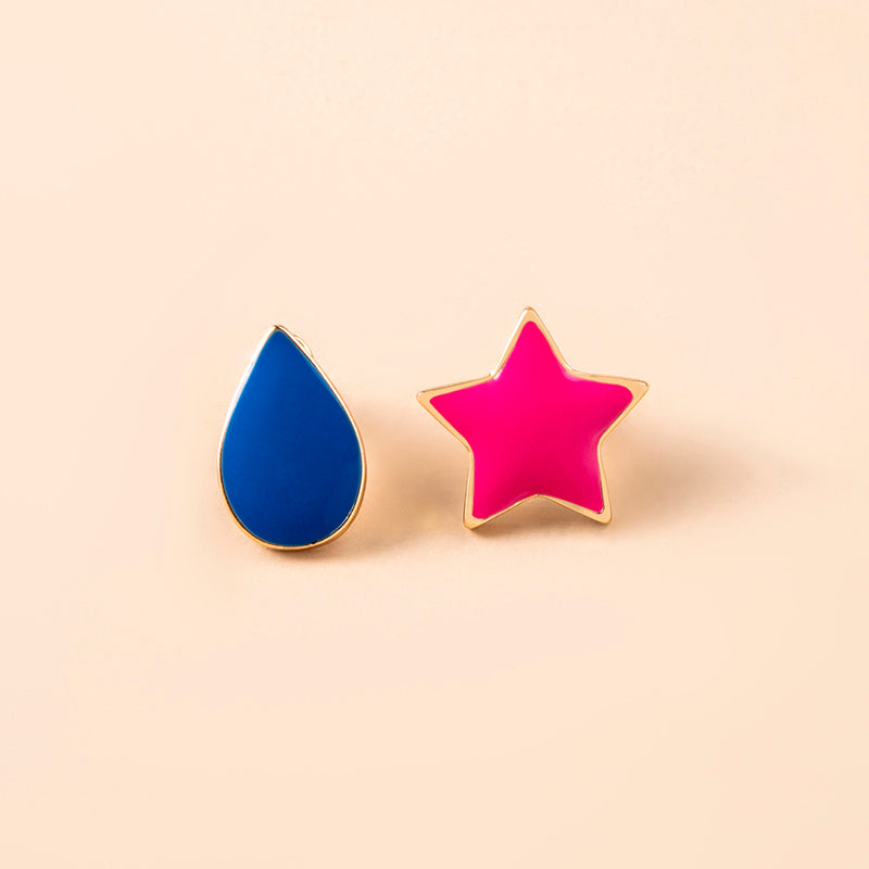 Pendientes Hisoka Hunter x Hunter – Estrella y Gota de Esmalte para Cosplay Anime