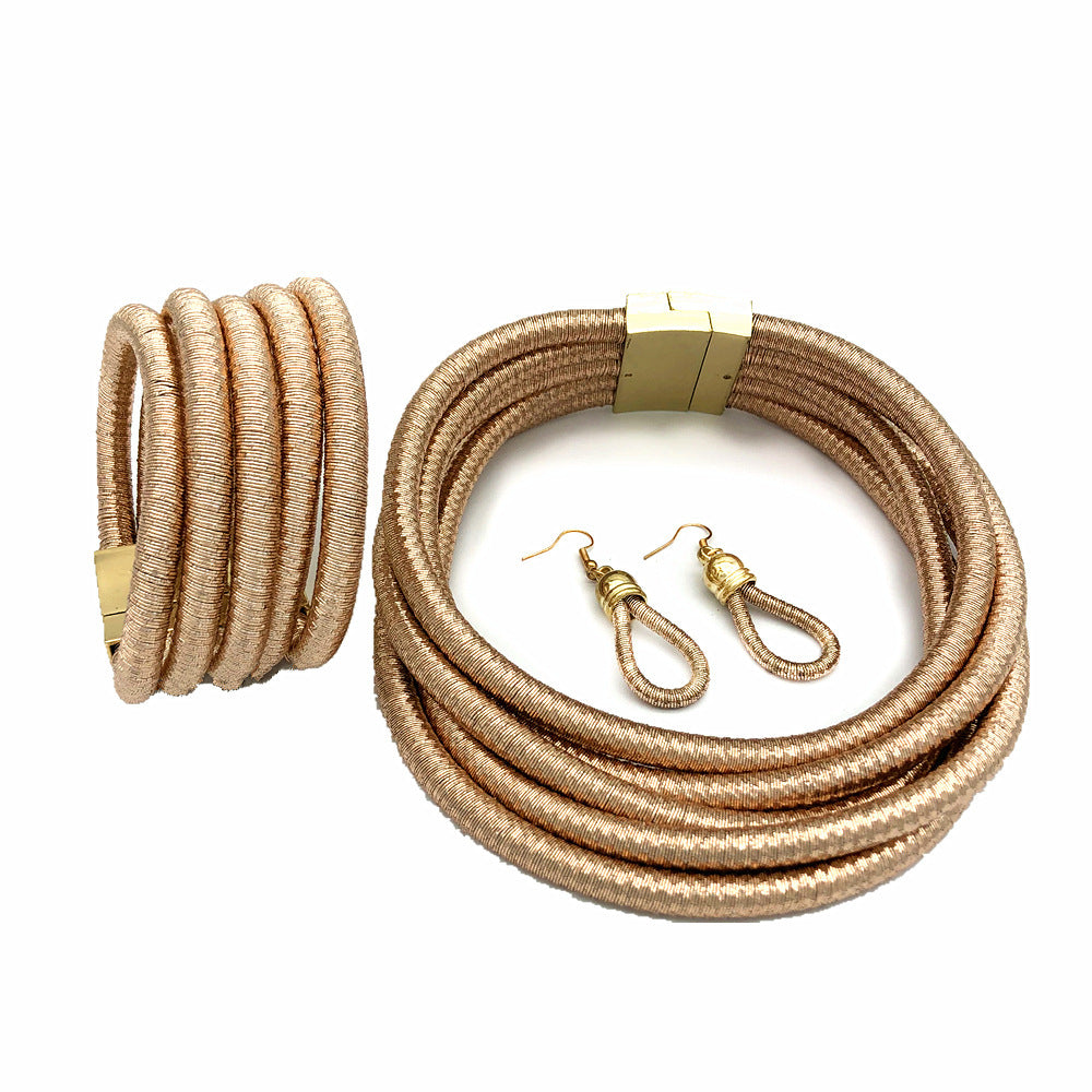 Collar Africano Tribal Multihebra Ajustable