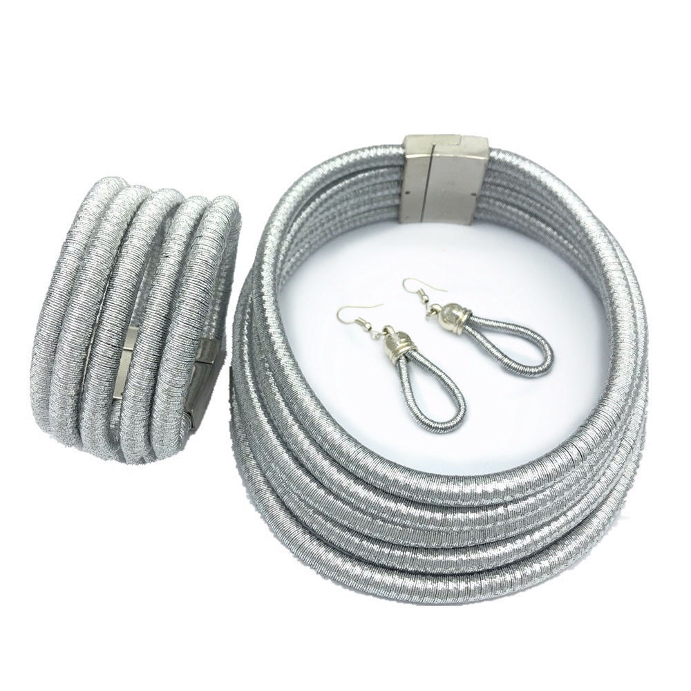 Collar Africano Tribal Multihebra Ajustable