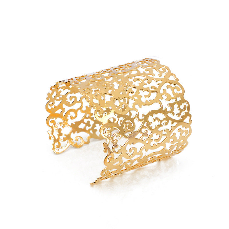 Brazalete Calado Dorado o Plateado | Diseño Romántico y Ligero para Mujer