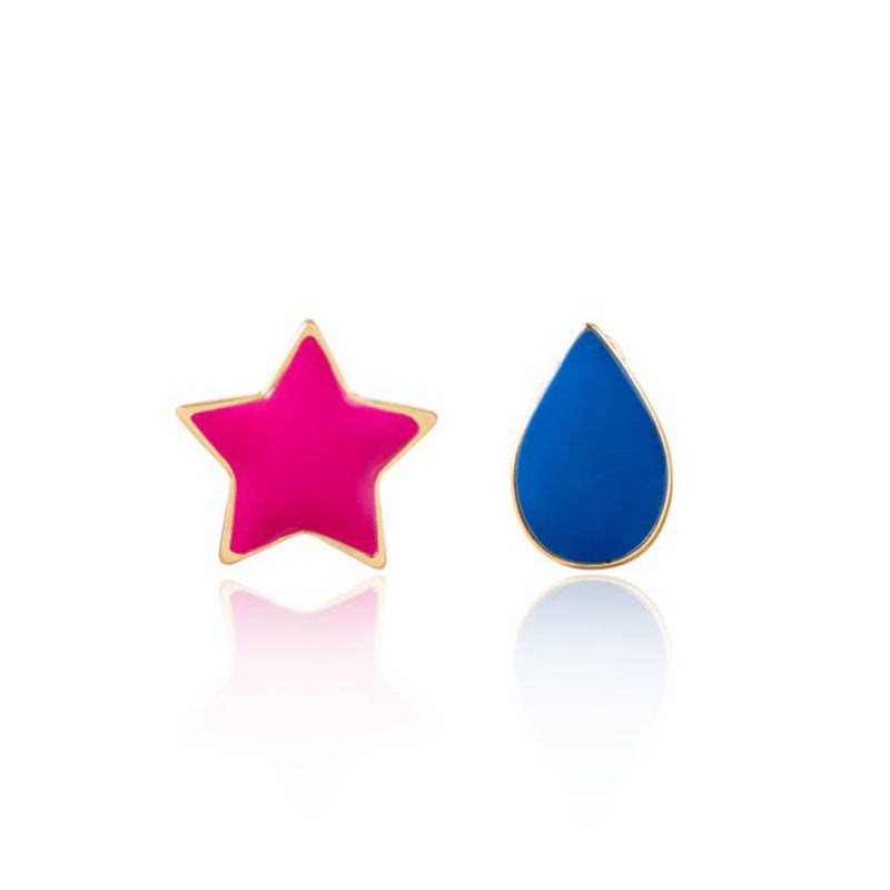 Pendientes Hisoka Hunter x Hunter – Estrella y Gota de Esmalte para Cosplay Anime